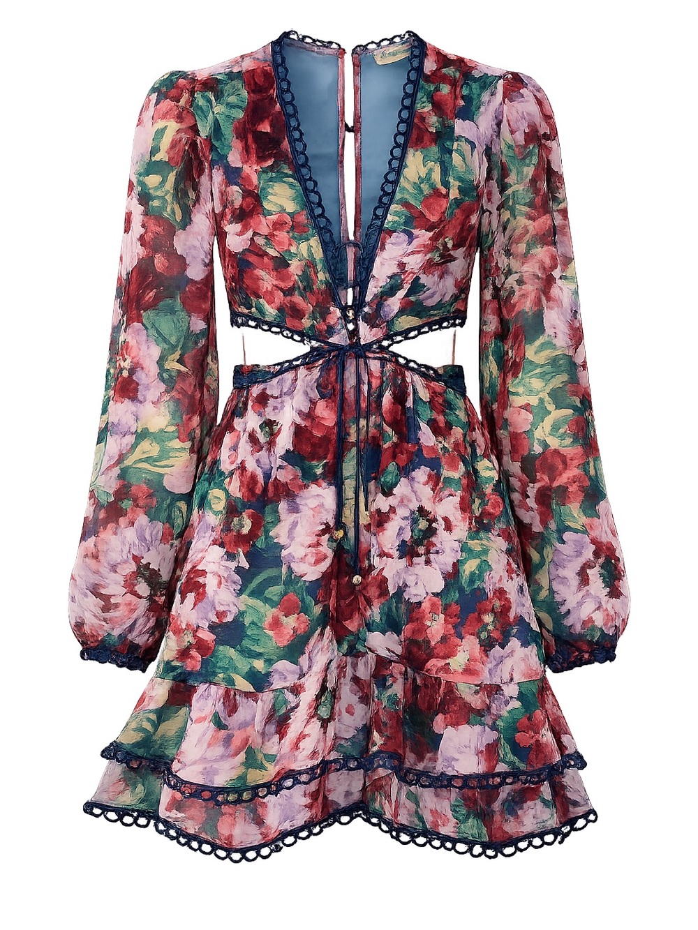 NWT SHOWPO Karmella Floral Cutout Mini Dress Romantic Summer Dress Size 4